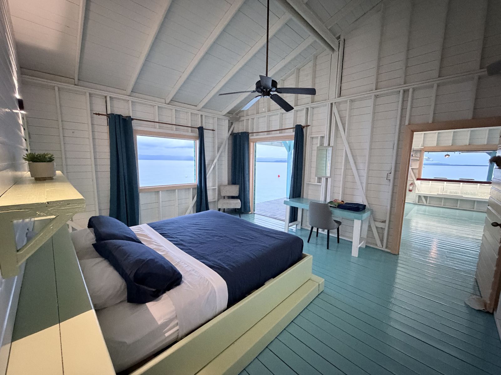 Bedroom at Casa Clearwater opening onto the living area